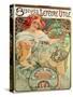 Poster Advertising 'Lefevre-Utile' Biscuits, 1896-Alphonse Mucha-Stretched Canvas