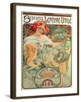 Poster Advertising 'Lefevre-Utile' Biscuits, 1896-Alphonse Mucha-Framed Giclee Print