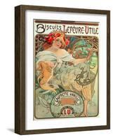 Poster Advertising 'Lefevre-Utile' Biscuits, 1896-Alphonse Mucha-Framed Giclee Print