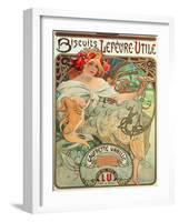 Poster Advertising 'Lefevre-Utile' Biscuits, 1896-Alphonse Mucha-Framed Giclee Print