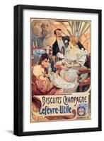 Poster Advertising 'Lefevre-Utile' Champagne Biscuits, 1896-Alphonse Mucha-Framed Premium Giclee Print