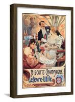 Poster Advertising 'Lefevre-Utile' Champagne Biscuits, 1896-Alphonse Mucha-Framed Giclee Print