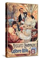 Poster Advertising 'Lefevre-Utile' Champagne Biscuits, 1896-Alphonse Mucha-Stretched Canvas