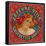 Poster Advertising 'Lefevre-Utile Gauffrettes Vanille', 1897-Alphonse Mucha-Framed Stretched Canvas
