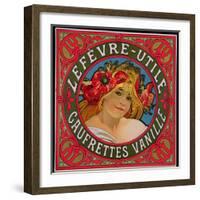 Poster Advertising 'Lefevre-Utile Gauffrettes Vanille', 1897-Alphonse Mucha-Framed Giclee Print