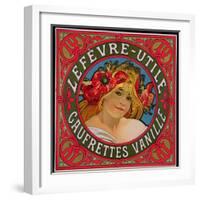 Poster Advertising 'Lefevre-Utile Gauffrettes Vanille', 1897-Alphonse Mucha-Framed Giclee Print