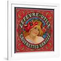 Poster Advertising 'Lefevre-Utile Gauffrettes Vanille', 1897-Alphonse Mucha-Framed Giclee Print