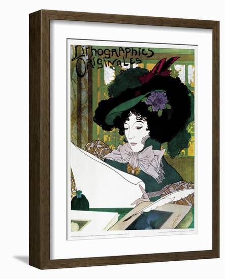 Poster Advertising 'Lithographies Originales'-Georges de Feure-Framed Giclee Print