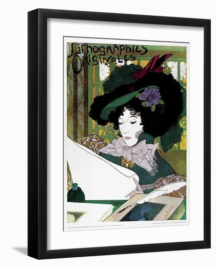 Poster Advertising 'Lithographies Originales'-Georges de Feure-Framed Giclee Print