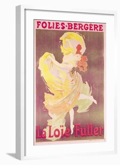 Poster Advertising Loie Fuller at the Folies Bergeres, 1897-Jules Chéret-Framed Giclee Print