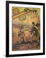 Poster Advertising 'Love Tobacco' Manufactured by Myers Bros. and Co., Richmond, Virginia, 1867-null-Framed Giclee Print