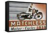Poster Advertising Matchless Motor Bikes, 1939-null-Framed Stretched Canvas