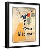 Poster Advertising Medinger Bicycles, 1897-Georges Bottini-Framed Giclee Print