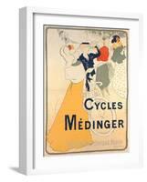 Poster Advertising Medinger Bicycles, 1897-Georges Bottini-Framed Giclee Print