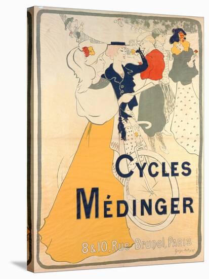 Poster Advertising Medinger Bicycles, 1897-Georges Bottini-Stretched Canvas