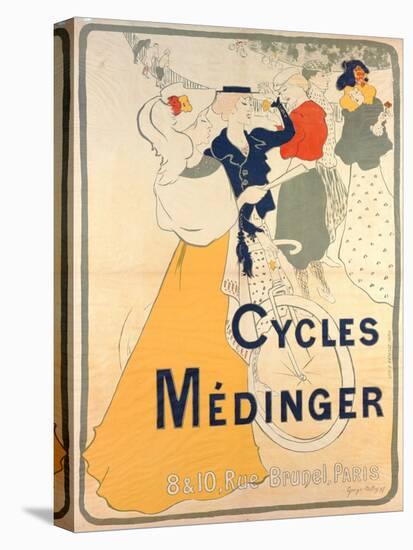 Poster Advertising Medinger Bicycles, 1897-Georges Bottini-Stretched Canvas