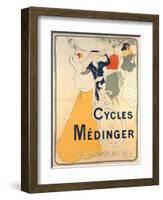 Poster Advertising Medinger Bicycles, 1897-Georges Bottini-Framed Giclee Print