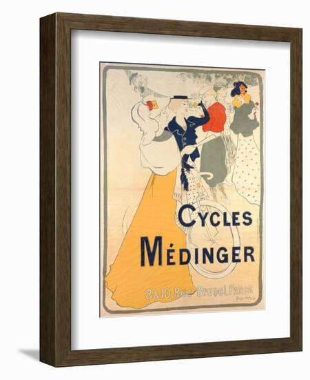 Poster Advertising Medinger Bicycles, 1897-Georges Bottini-Framed Giclee Print