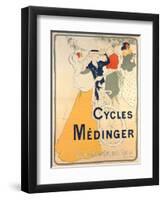 Poster Advertising Medinger Bicycles, 1897-Georges Bottini-Framed Giclee Print