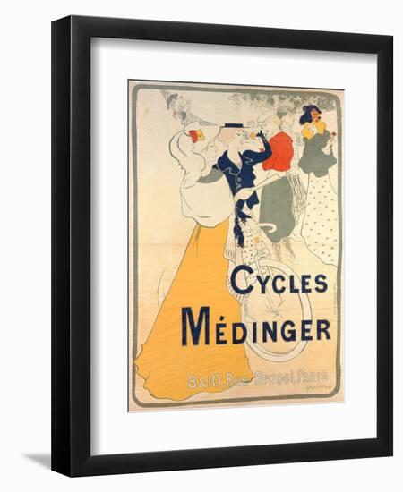 Poster Advertising Medinger Bicycles, 1897-Georges Bottini-Framed Giclee Print