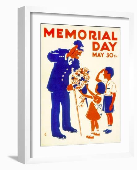 Poster Advertising Memorial Day on the 30th May, 1942-null-Framed Giclee Print