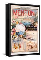 Poster Advertising Menton as a Winter Resort-V. Nozeran-Framed Stretched Canvas