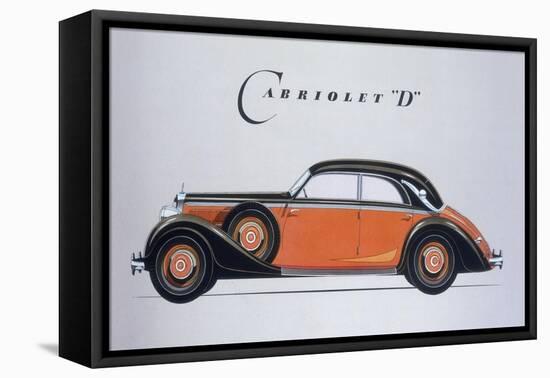 Poster Advertising Mercedes-Benz Cars, 1939-null-Framed Stretched Canvas