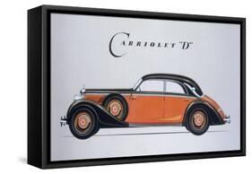 Poster Advertising Mercedes-Benz Cars, 1939-null-Framed Stretched Canvas