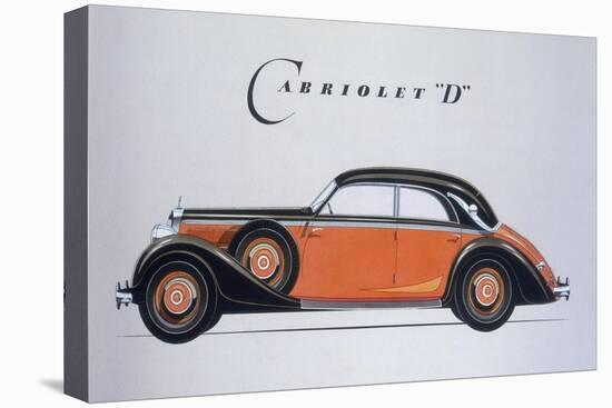 Poster Advertising Mercedes-Benz Cars, 1939-null-Stretched Canvas