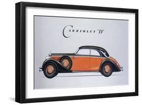 Poster Advertising Mercedes-Benz Cars, 1939-null-Framed Giclee Print