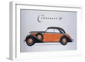 Poster Advertising Mercedes-Benz Cars, 1939-null-Framed Giclee Print