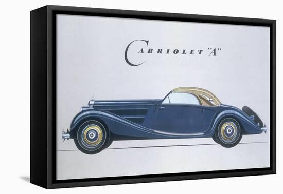 Poster Advertising Mercedes-Benz Cars, 1939-null-Framed Stretched Canvas