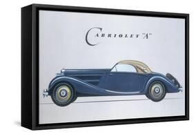 Poster Advertising Mercedes-Benz Cars, 1939-null-Framed Stretched Canvas