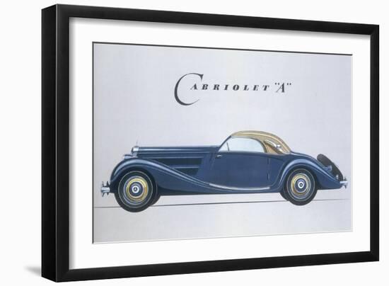 Poster Advertising Mercedes-Benz Cars, 1939-null-Framed Giclee Print