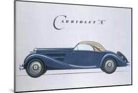 Poster Advertising Mercedes-Benz Cars, 1939-null-Mounted Giclee Print