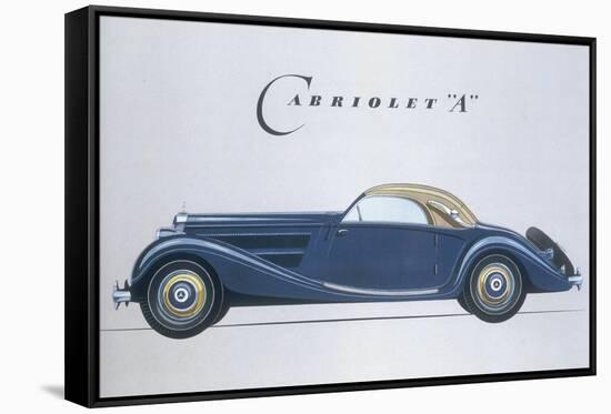 Poster Advertising Mercedes-Benz Cars, 1939-null-Framed Stretched Canvas
