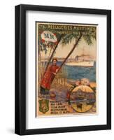 Poster Advertising Messageries Maritimes-null-Framed Photographic Print