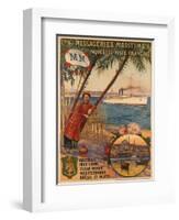 Poster Advertising Messageries Maritimes-null-Framed Photographic Print