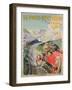 Poster Advertising 'Michelin Tyres are Faster Than Rail!'-Ernest Montaut-Framed Giclee Print