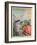 Poster Advertising 'Michelin Tyres are Faster Than Rail!'-Ernest Montaut-Framed Giclee Print