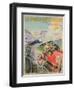 Poster Advertising 'Michelin Tyres are Faster Than Rail!'-Ernest Montaut-Framed Giclee Print