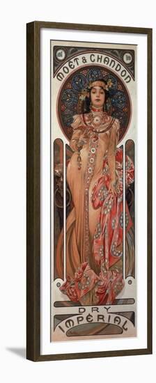 Poster Advertising 'Moet and Chandon Dry Imperial' Champagne, 1899-Alphonse Mucha-Framed Premium Giclee Print