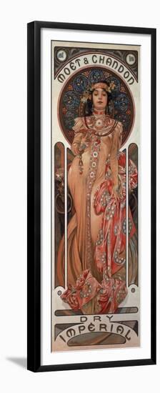 Poster Advertising 'Moet and Chandon Dry Imperial' Champagne, 1899-Alphonse Mucha-Framed Premium Giclee Print