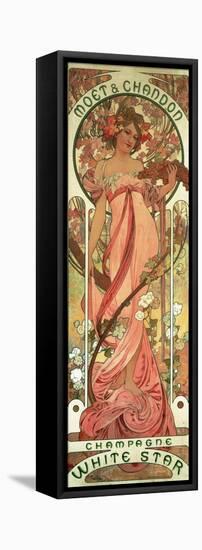 Poster Advertising 'Moet and Chandon White Star' Champagne, 1899-Alphonse Mucha-Framed Stretched Canvas