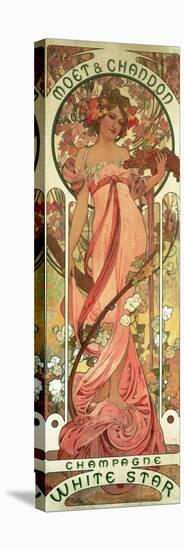 Poster Advertising 'Moet and Chandon White Star' Champagne, 1899-Alphonse Mucha-Stretched Canvas