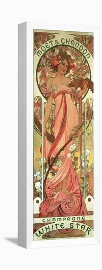 Poster Advertising 'Moet and Chandon White Star' Champagne, 1899-Alphonse Mucha-Framed Stretched Canvas