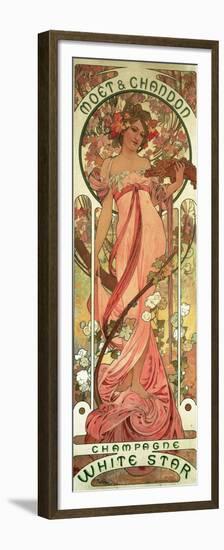 Poster Advertising 'Moet and Chandon White Star' Champagne, 1899-Alphonse Mucha-Framed Premium Giclee Print