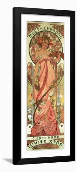 Poster Advertising 'Moet and Chandon White Star' Champagne, 1899-Alphonse Mucha-Framed Premium Giclee Print