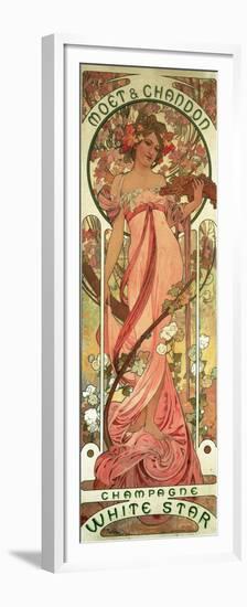 Poster Advertising 'Moet and Chandon White Star' Champagne, 1899-Alphonse Mucha-Framed Premium Giclee Print