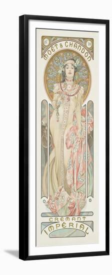 Poster Advertising 'Moet & Chandon Dry Imperial' Champagne, 1899 (Colour Lithograph)-Alphonse Marie Mucha-Framed Premium Giclee Print